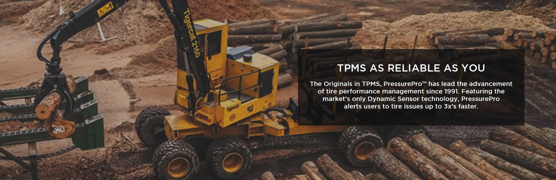 TPMS for forestry equipment